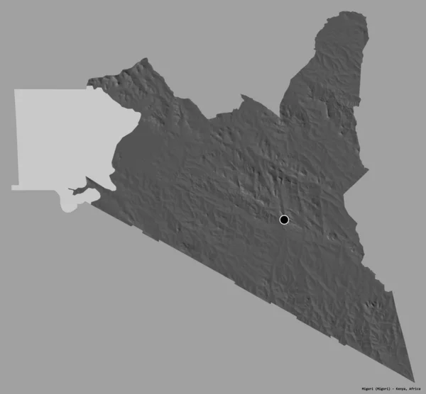 Gestalt Von Migori Grafschaft Kenia Mit Seiner Hauptstadt Isoliert Auf — Stockfoto