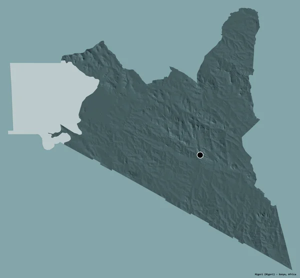 Σχήμα Του Migori Κομητεία Της Κένυας Την Πρωτεύουσά Του Απομονωμένη — Φωτογραφία Αρχείου