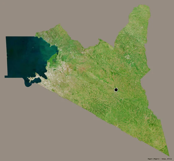 Gestalt Von Migori Grafschaft Kenia Mit Seiner Hauptstadt Isoliert Auf — Stockfoto