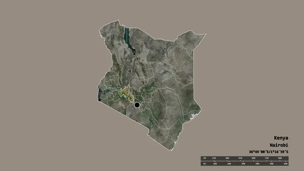 Зневірена Форма Кенії Столицею Основним Регіональним Поділом Відокремленою Територією Накуру — стокове фото