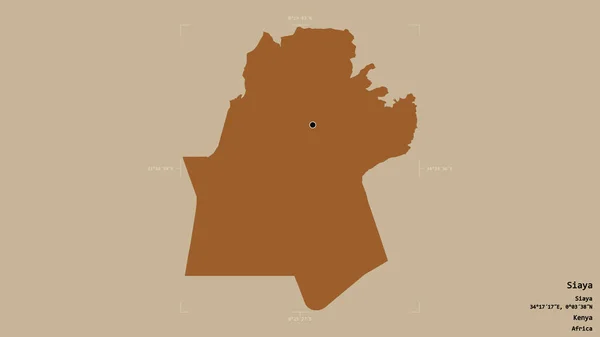 Район Сиая Округ Кения Изолирован Твердом Фоне Геометрической Ограничивающей Коробке — стоковое фото