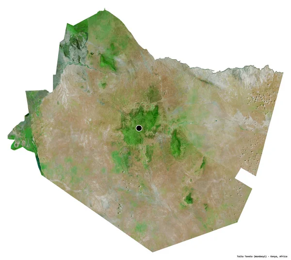 Kenya Nın Taita Taveta Ilçesi Başkenti Beyaz Arka Planda Izole — Stok fotoğraf