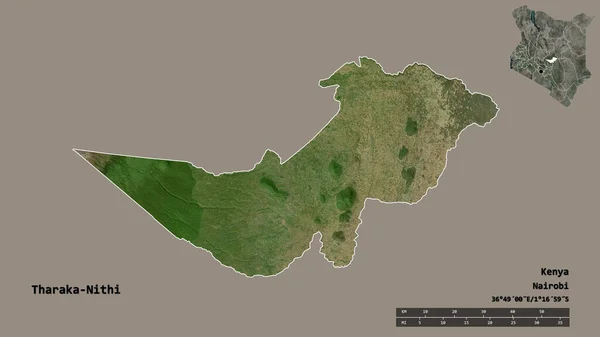 Форма Тарака Нити Графства Кения Столицей Изолированной Твёрдом Фоне Дистанционный — стоковое фото