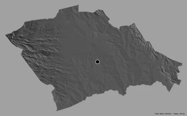 Forma Trans Nzoia Condado Kenia Con Capital Aislada Sobre Fondo —  Fotos de Stock