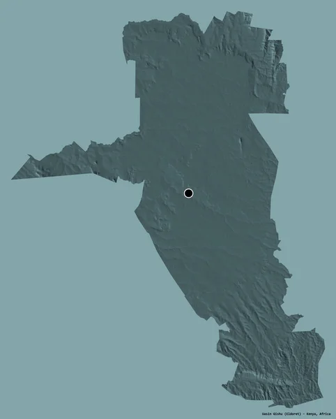 Tvar Uasin Gishu Okres Keňa Jeho Hlavním Městem Izolované Pevném — Stock fotografie