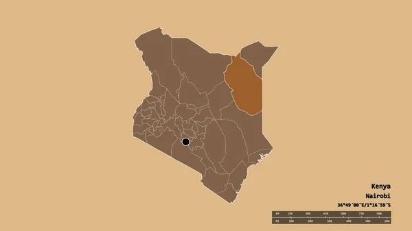 Зневірена Форма Кенії Столицею Основним Регіональним Відділенням Відокремленою Територією Ваджир — стокове фото