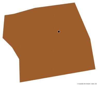 Al Farwaniyah, Kuveyt eyaleti, başkenti beyaz arka planda izole edilmiş. Desenli dokuların bileşimi. 3B görüntüleme