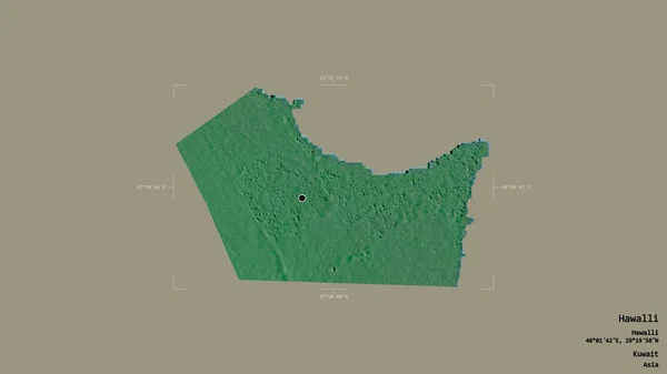 Área Hawalli Provincia Kuwait Aislada Sobre Fondo Sólido Una Caja — Foto de Stock