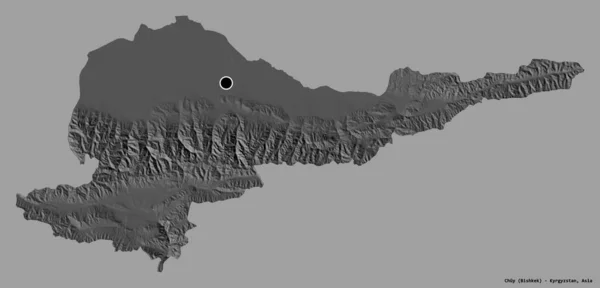 Tvar Chuy Provincie Kyrgyzstán Hlavním Městem Izolovaným Pevném Barevném Pozadí — Stock fotografie