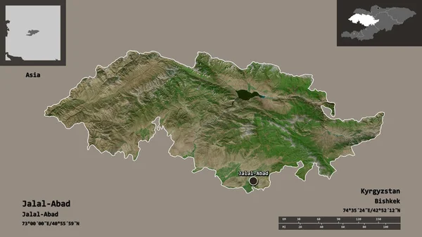 Форма Джалал Абада Провинция Кыргызстан Столица Шкала Расстояний Предварительные Просмотры — стоковое фото