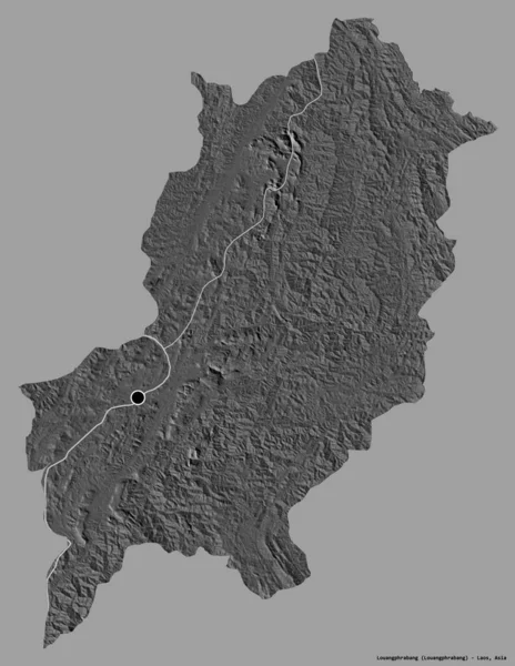 Forma Louangphrabang Provincia Del Laos Con Sua Capitale Isolata Uno — Foto Stock