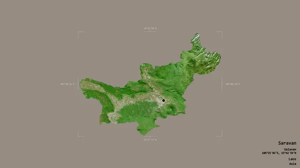 Zona Saravan Provincia Laos Aislada Sobre Fondo Sólido Una Caja —  Fotos de Stock