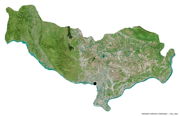 Forma Prefeitura Vientiane Município Laos Com Sua Capital Isolada Fundo — Fotografia de Stock