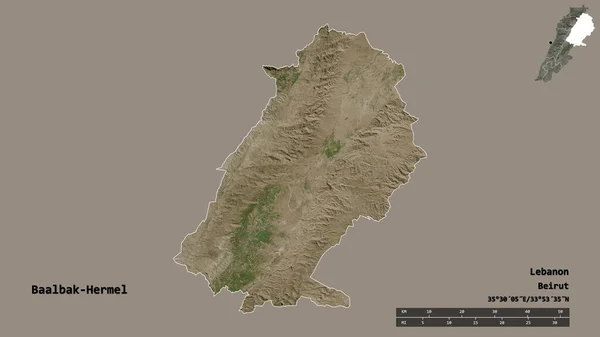 Σχήμα Baalbak Hermel Κυβερνείο Του Λιβάνου Κεφάλαιό Του Απομονωμένο Στέρεο — Φωτογραφία Αρχείου