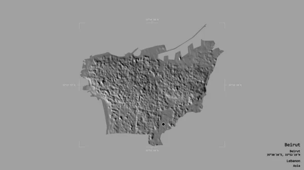 Zona Beirut Provincia Del Líbano Aislada Sobre Sólido Fondo Una — Foto de Stock
