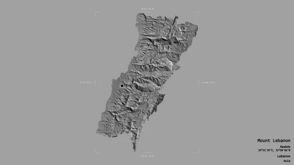 Zona Del Monte Líbano Provincia Del Líbano Aislada Sobre Sólido —  Fotos de Stock