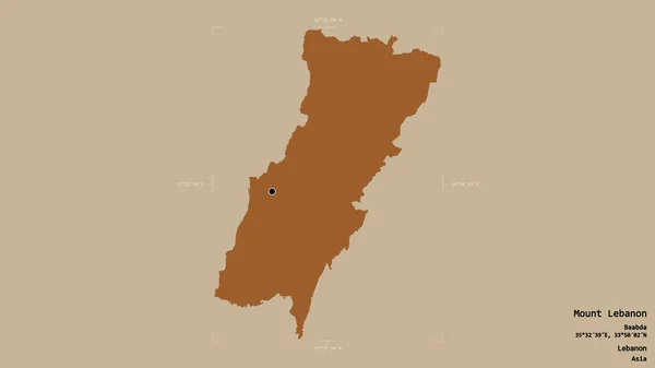 Gebiet Des Mount Lebanon Gouvernement Des Libanon Isoliert Auf Einem — Stockfoto