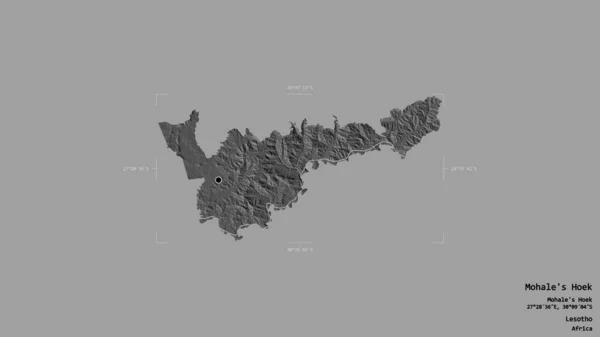 Zona Hoek Din Mohale Districtul Lesotho Izolată Fundal Solid Într — Fotografie, imagine de stoc