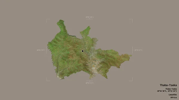 Територія Таба Цека Район Лесото Ізольована Твердому Тлі Геодезичному Обмежувальному — стокове фото