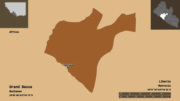 Forma Grand Bassa Condado Liberia Capital Escala Distancia Vistas Previas — Foto de Stock
