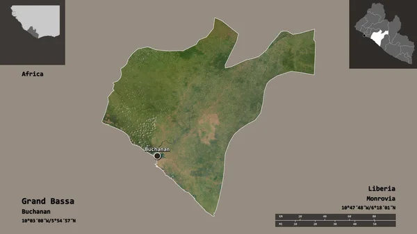 Forma Grand Bassa Condado Liberia Capital Escala Distancia Vistas Previas — Foto de Stock