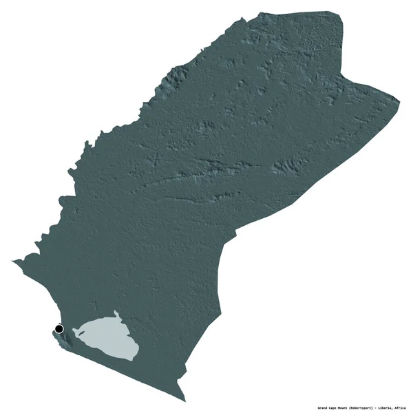 Forma Del Grand Cape Mount Contea Della Liberia Con Sua — Foto Stock