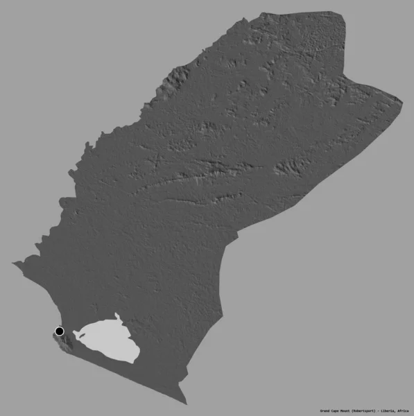 Gestalt Des Grand Cape Mount Grafschaft Liberia Mit Seiner Hauptstadt — Stockfoto