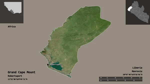 Forma Grand Cape Mount Condado Liberia Capital Escala Distancia Vistas — Foto de Stock