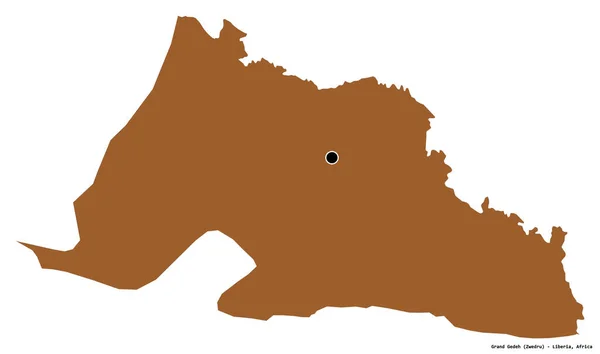 Форма Гранд Геде Графства Ліберія Столицею Ізольованою Білому Тлі Склад — стокове фото