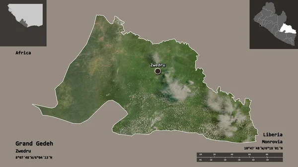 Forma Grand Gedeh Condado Liberia Capital Escala Distancia Vistas Previas —  Fotos de Stock