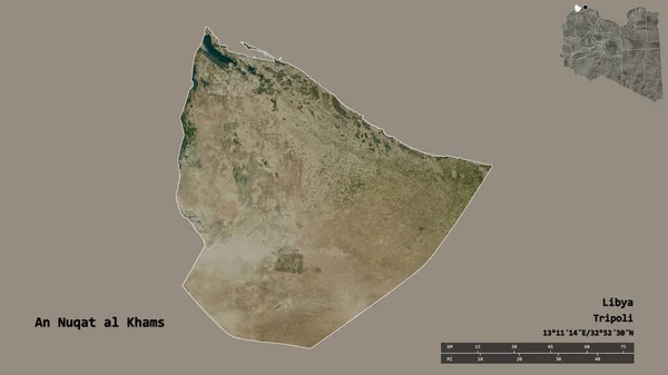Tvar Nuqat Khams Okres Libye Hlavním Městem Izolovaným Pevném Pozadí — Stock fotografie