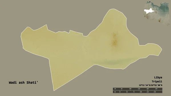Σχήμα Του Wadi Ash Shati Περιοχή Της Λιβύης Κεφάλαιό Της — Φωτογραφία Αρχείου