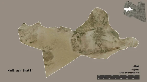 Libya Nın Wadi Ash Shati Ilçesi Başkenti Sağlam Bir Zemine — Stok fotoğraf
