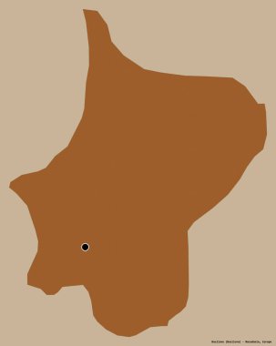 Makedonya 'nın Bosilovo belediyesi, başkenti sağlam bir renk zeminine sahip. Desenli dokuların bileşimi. 3B görüntüleme