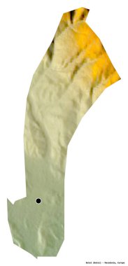 Makedonya 'nın Butel belediyesi, başkenti beyaz arka planda izole edilmiş durumda. Topografik yardım haritası. 3B görüntüleme