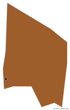 Makedonya 'nın Cair belediyesi, başkenti beyaz arka planda izole edilmiş durumda. Desenli dokuların bileşimi. 3B görüntüleme