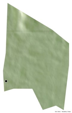 Makedonya 'nın Cair belediyesi, başkenti beyaz arka planda izole edilmiş durumda. Topografik yardım haritası. 3B görüntüleme