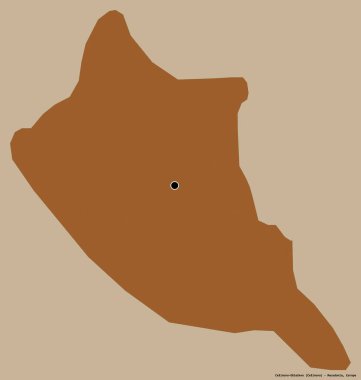 Makedonya Belediyesi Cesinovo-Oblesevo 'nun başkenti sağlam bir renk arkaplanına sahip. Desenli dokuların bileşimi. 3B görüntüleme