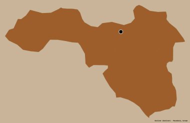 Makedonya 'nın Gostivar belediyesi, başkenti sağlam bir renk zeminine sahip. Desenli dokuların bileşimi. 3B görüntüleme