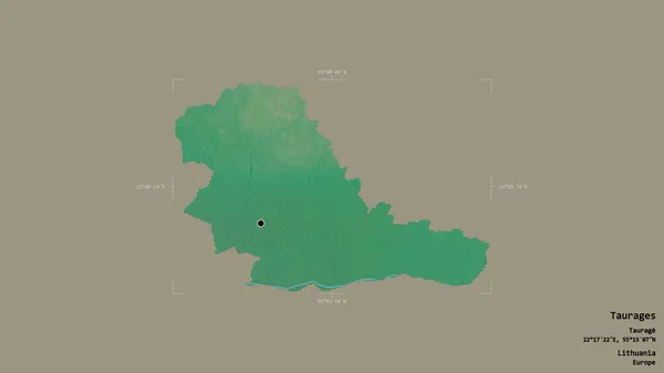 Área Taurages Condado Lituania Aislada Sobre Fondo Sólido Una Caja —  Fotos de Stock
