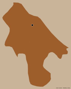 Makedonya Belediyesi Lozovo 'nun şekli, sermayesi sağlam bir renk arkaplanına sahip. Desenli dokuların bileşimi. 3B görüntüleme