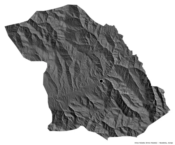 Σχήμα Κρίβα Παλάνκα Δήμος Μακεδονίας Την Πρωτεύουσά Του Απομονωμένη Λευκό — Φωτογραφία Αρχείου