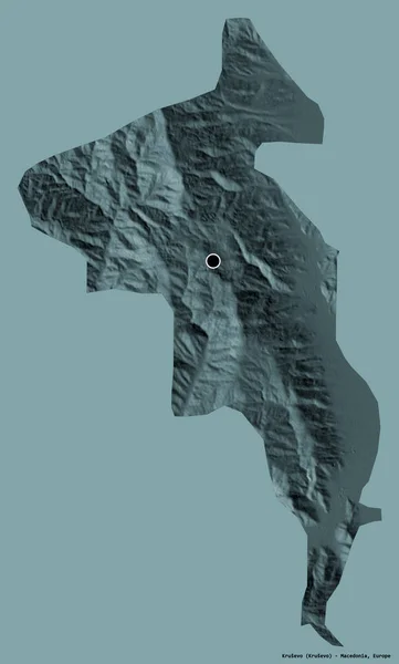 Forma Krusevo Comune Della Macedonia Con Sua Capitale Isolata Sfondo — Foto Stock