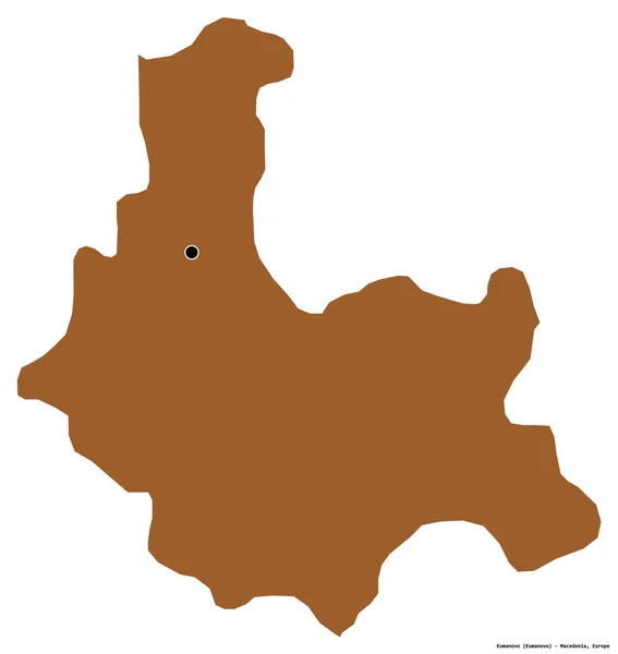 Σχήμα Του Κουμανόβο Δήμου Της Πγδμ Την Πρωτεύουσά Του Απομονωμένη — Φωτογραφία Αρχείου