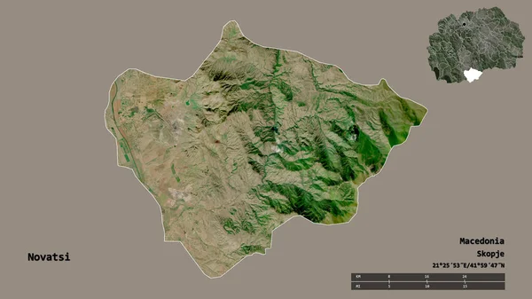 Form Von Novatsi Gemeinde Mazedonien Mit Seiner Hauptstadt Isoliert Auf — Stockfoto