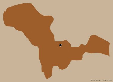 Makedonya Belediyesi Valandovo 'nun başkenti sağlam bir renk zeminine sahip. Desenli dokuların bileşimi. 3B görüntüleme
