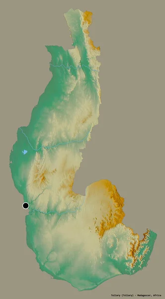 Vorm Van Toliary Autonome Provincie Van Madagaskar Met Hoofdstad Geïsoleerd — Stockfoto