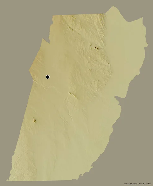 Форма Балака Район Малаві Своєю Столицею Ізольованою Суцільному Кольоровому Тлі — стокове фото