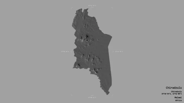 Zona Chiradzulu Distrito Malaui Aislada Sobre Fondo Sólido Una Caja — Foto de Stock