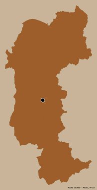 Mzimba 'nın Malawi ilçesi, başkenti katı renk arkaplanı ile izole edilmiştir. Desenli dokuların bileşimi. 3B görüntüleme